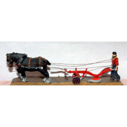 Horse drawn Plough & Ploughman - Unpainted