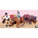3 Assorted Donkeys & Rider - Unpainted