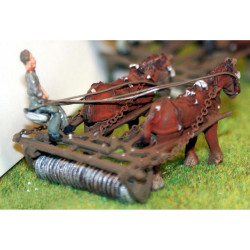 Horse Drawn (twin) cambridge roller or disc harrow - Unpainted