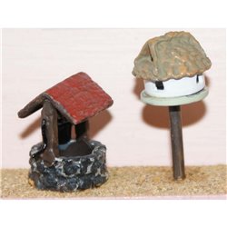Wishing well and Dove cote (OO Scale 1/76th)