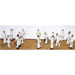 Painted Cricket Game - 15 figures,stumps etc