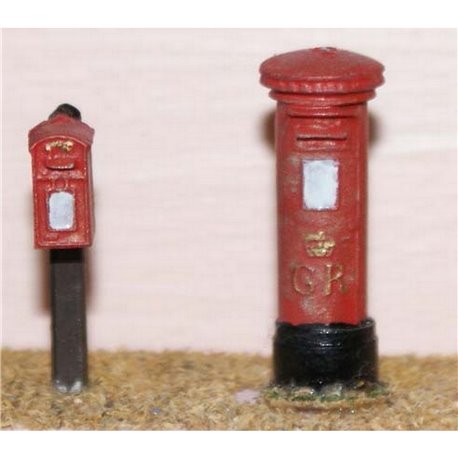 2 x G.R. Pillar Boxes - Unpainted