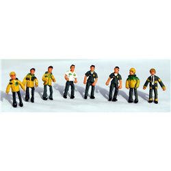 8 Assorted Paramedics/Ambulance Figures - Unpainted