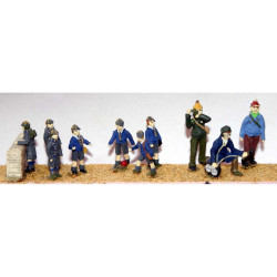 Loco spotters & school boys (OO Scale 1/76th) - Unpainted