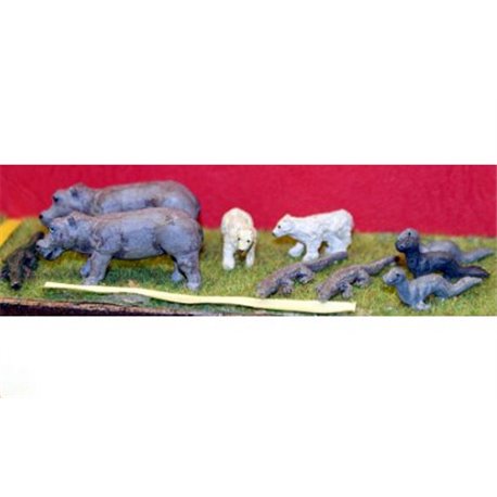 Hippos,Bears,Seals & Crocodiles - Unpainted