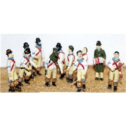 Morris Dancers & Musicians (OO Scale 1/76th) - Unpainted