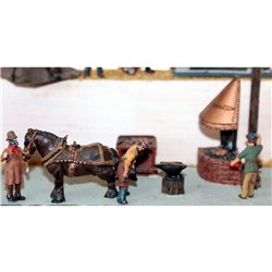 Blacksmith's Forge scene (OO Scale 1/76th) - Unpainted