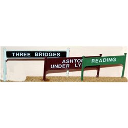 2 x large Station Name Board (68x8mm) - Unpainted