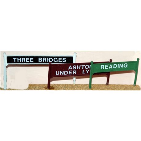 2 x large Station Name Board (68x8mm) - Unpainted