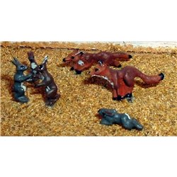 Painted Foxes, Hares and rabbits 