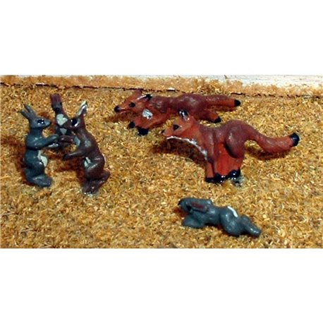 Painted Foxes, Hares and rabbits 