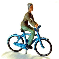 Bicycle & Riding Figure (OO Scale 1/76th) - Unpainted