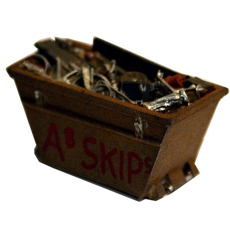 Building Skip full of rubbish - Unpainted