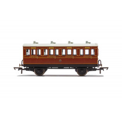 LB&SCR, 4 Wheel Coach, 1st Class, Fitted Lights, 474 - Era 2