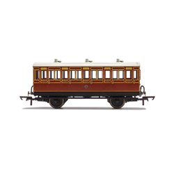 LB&SCR, 4 Wheel Coach, 3rd Class, Fitted Lights, 881 - Era 2