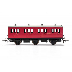 BR, 6 Wheel Coach, 1st Class, Fitted Lights, E41373 - Era 4