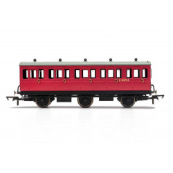 BR, 6 Wheel Coach, 3rd Class, Fitted Lights, E31070 - Era 4