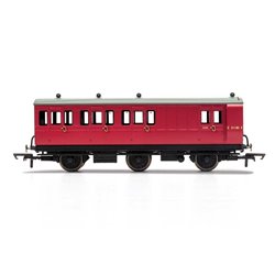 BR, 6 Wheel Coach, Brake 3rd Class, Fitted Lights, E31185 - Era 4
