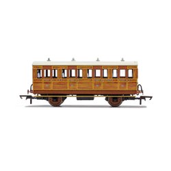 GNR, 4 Wheel Coach, 1st Class, Fitted Lights, 1534 - Era 2