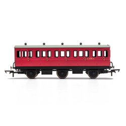 BR, 6 Wheel Coach, 3rd Class, Fitted Lights, E31085 - Era 4