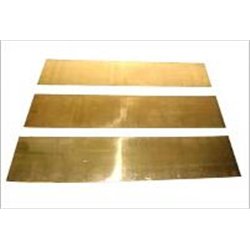 0.010 in. brass sheet metal (0.25 mm)