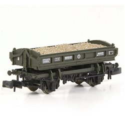 14T 'Mermaid' Side Tipping Ballast Wagon BR Departmental Olive Green