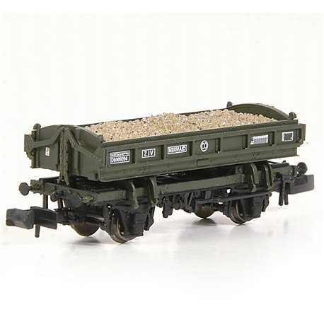 14T 'Mermaid' Side Tipping Ballast Wagon BR Departmental Olive Green