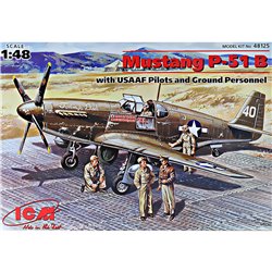 Mustang P-51B and USAAF Pilots/Ground Personnel 1:48 scale model kit