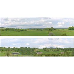 Derbyshire village OO Backscene (15"x10’) pack C