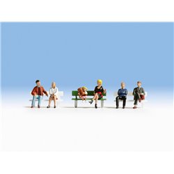 Seated People (6) & Bench (1)
