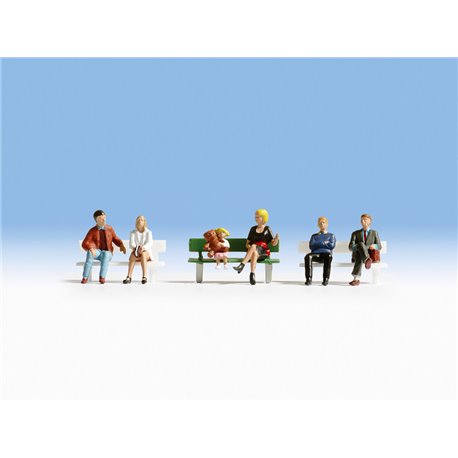 Seated People (6) & Bench (1)
