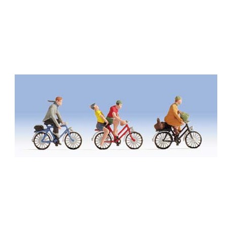 Cyclists(4) Two Women Two Men (Painted) by Noch