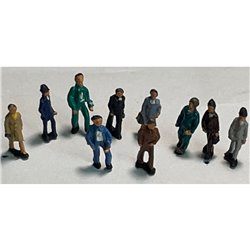 Painted 10x Figures - Men (N scale 1/148th)
