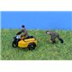 N Gauge Painted 1950's AA motorcycle patrol