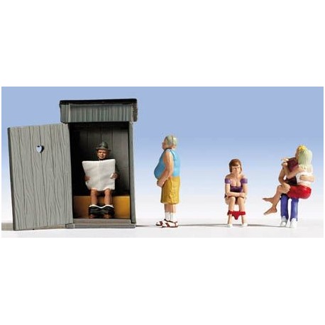 Scale: N (1/148 - 1/160) Toilet Stories(5) Three Men Two Women by Noch
