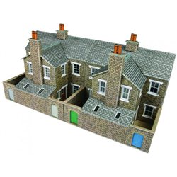 Low relief terraced house backs - stone