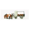 Horse Drawn Flat Wagon with Vegetable Load