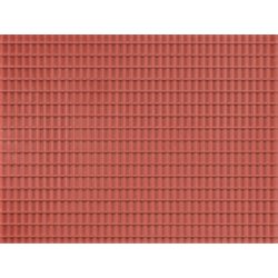 HO Plastic sheet 200x100mm - (2) Red roof tile