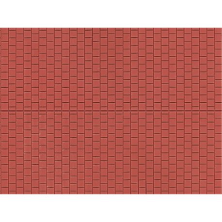HO Plastic sheet 200x100mm - (2) Brown pavement