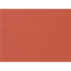 HO Plastic sheet 200x100mm - (2) Red tiles