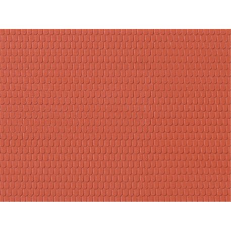 HO Plastic sheet 200x100mm - (2) Red tiles