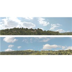 Suburbs (pack B) 2 x 5' x 15" premium OO gauge backscene