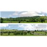 Village Long (pack B) 2 x 5' x 15" premium OO gauge backscene