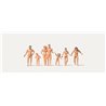 Family on the Nudist Beach (7) Figure Set