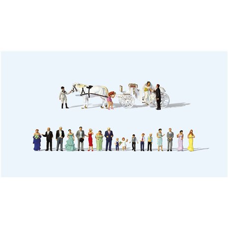 Wedding Reception Horse Drawn Carriage & Figures Super Set