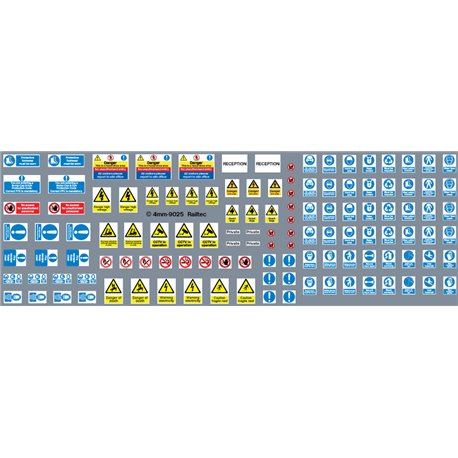 Railtec 4mm-9025 Health & safety (H&S) notices, warnings, site entrance signs