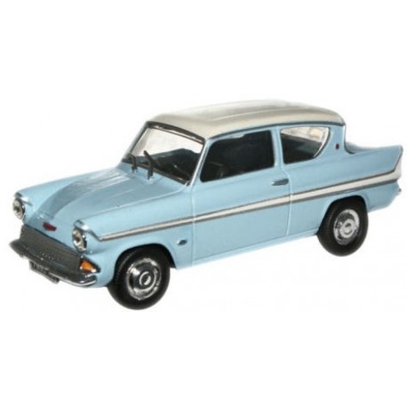 Ford Anglia 105E Glacier Blue/Ermine White