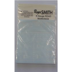 Water Slide Transfers White Modern U K Road Markings