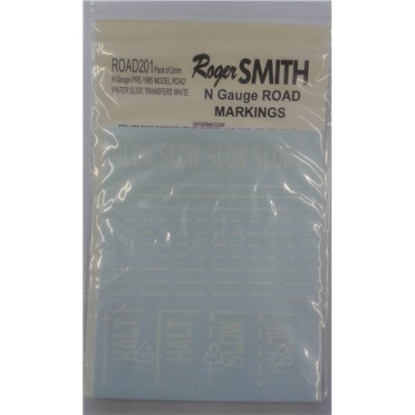Water Slide Transfers Pre-1965 U K Road Markings White
