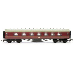 60' Stanier corridor composite in BR lined maroon